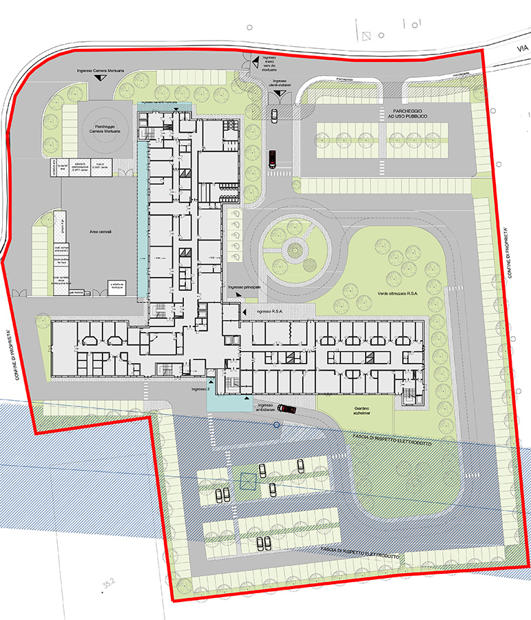 Progettazione architettonica edilizia sanitaria - Agorà Soluzioni - Casa di cura di 270 PL - Campi Bisenzio (FI)